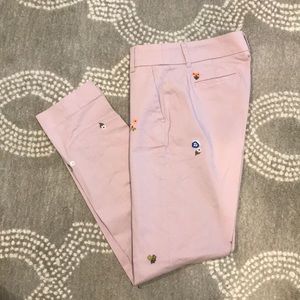 Light pink floral Chino pants